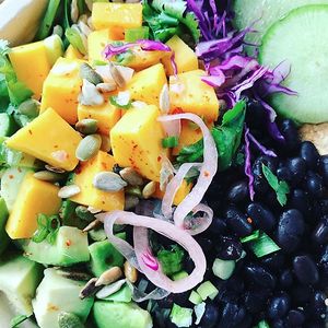 Caribbean bowl! at Greens on the Go in New Canaan