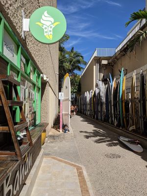 Have to head down a path to get to it at Banan - Waikiki in Honolulu