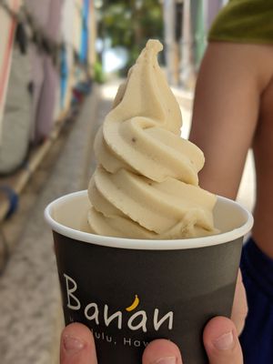 This is the small basic banana at Banan - Waikiki in Honolulu