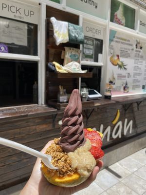 Banana papaya boat  at Banan - Waikiki in Honolulu