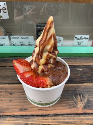 Banan Bowl with Dark Fantasy toppings  at Banan - Waikiki in Honolulu