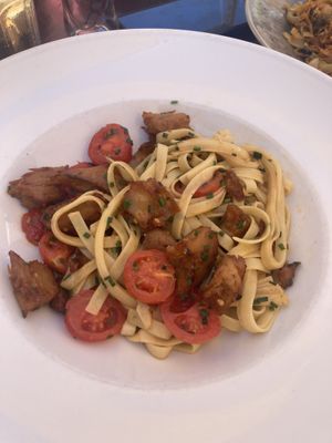 Seitan fettuccine  at Vagas Bar in Matosinhos