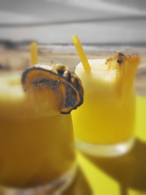Lemonade with passionfruit and pineapple at Vagas Bar in Matosinhos