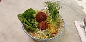 Falafel bowl at When Polly Met Fergie in Peterborough