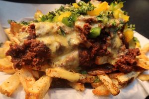 Loaded Fries with Chilli and Queso cheese sauce. at When Polly Met Fergie in Peterborough