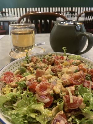 Delicious Caesar salad and a refreshing jasmine tea :) at When Polly Met Fergie in Peterborough