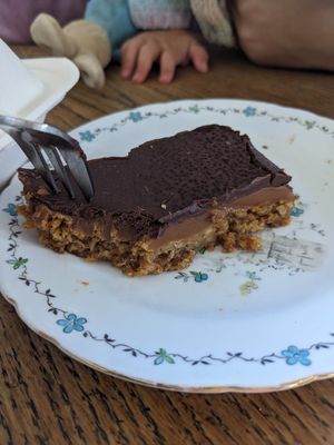 Zillionaire slice at Harbour House Cafe in Kingsbridge