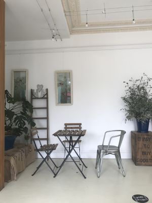 White walls  at Harbour House Cafe in Kingsbridge