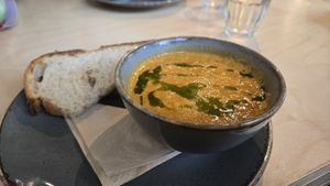 Butternut curry soup at Urbanity in Dublin
