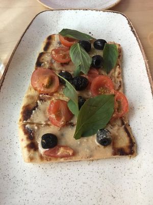 Vegan flatbread at Urbanity in Dublin
