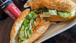 Crispy tofu bahn mi at Blue Ginger Viet Kitchen in Carnegie