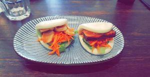 Vegan Mushroom & eggplant bao at Blue Ginger Viet Kitchen in Carnegie