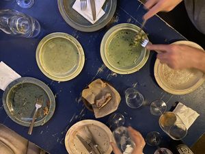 Aftermath of a perfect meal at Manfreds in Copenhagen