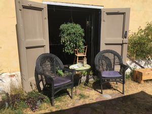 You can sit either inside or outside.  at Cafe Tsarevna in Aland