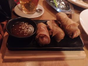 Spring rolls at Mojo Café in Trakai