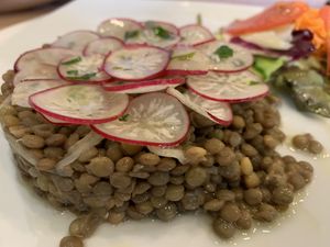 Lentil starter   at Amaranta in Girona