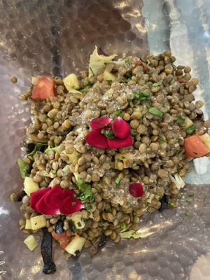 Lentils salad  at Amaranta in Girona