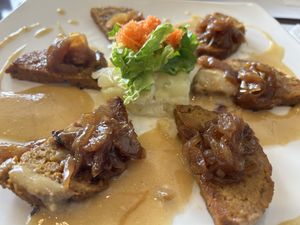 Seitan dish  at Amaranta in Girona