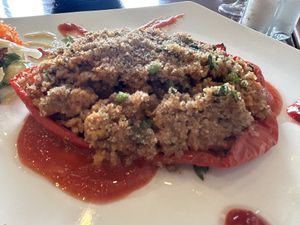 Stuffed red pepper   at Amaranta in Girona