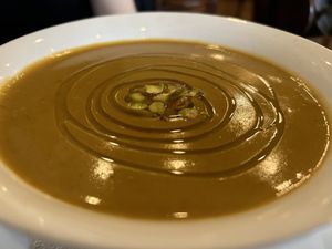 Vegetable soup   at Amaranta in Girona
