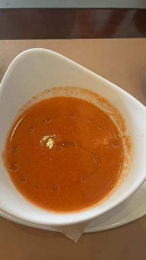 Gazpacho, with watermelon at Amaranta in Girona