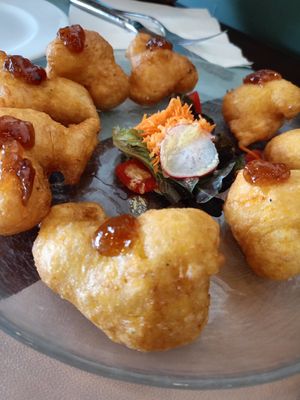 Bunyols de carbassa at Amaranta in Girona