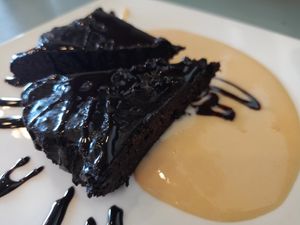 Pastís de xocolata de l'Amaranta at Amaranta in Girona