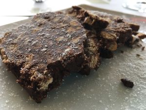 Chocolate salami  at Amaranta in Girona