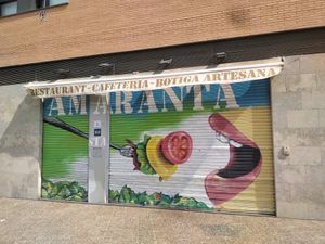 Outside AMARANTA; too bad it's closed at Amaranta in Girona