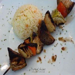 Brochette of grilled vegetables at Amaranta in Girona