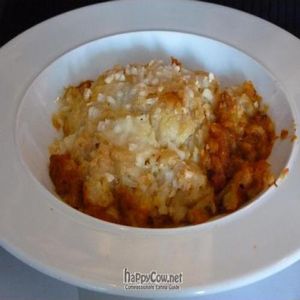 Potato and soy pie at Amaranta in Girona