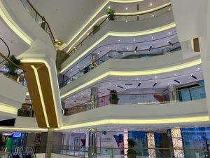 This is how the mall looks like from ground floor.
The cam aims to the location of the restaurant on the top floor. at Just Vegan in Shenzhen