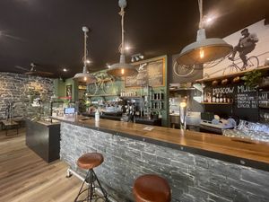 Velo cafe counter at Velo Cafe in Interlaken