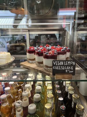 Vegan cheesecake  at Velo Cafe in Interlaken