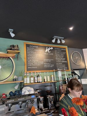 The menu  at Velo Cafe in Interlaken