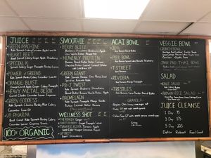 Menu at Juice My Heart in San Clemente