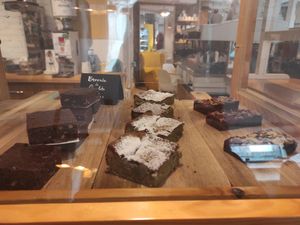 Vegan brownies at Ideas Peregrinas in Tui