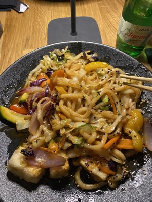 Hongkong Udon noodles mixed up   at Silk in Split