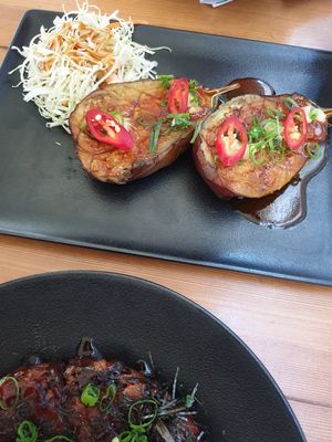 Miso glazed aubergine at Silk in Split