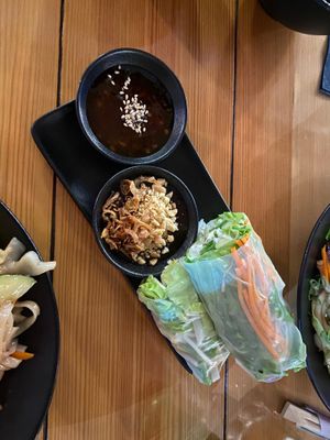 Spring rolls no prawns at Silk in Split