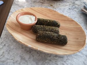 Spinach Croquettes at The Green Affair - Saldanha in Lisbon