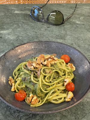 L’iguane with pesto at The Green Affair - Saldanha in Lisbon