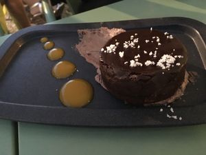 Mini chocolate cake  at The Green Affair - Saldanha in Lisbon