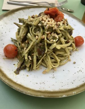Pesto linguini  at The Green Affair - Saldanha in Lisbon