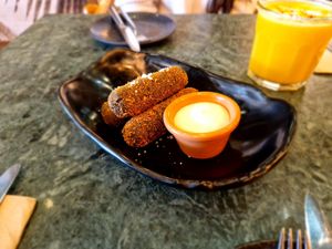 Croquete de espinafre at The Green Affair - Saldanha in Lisbon