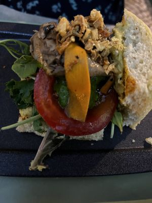 Focaccia Sandwich von der Spezial-Karte  at The Green Affair - Saldanha in Lisbon