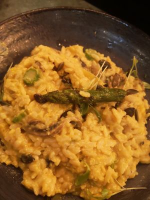 Risotto de abóbora e espargos at The Green Affair - Saldanha in Lisbon