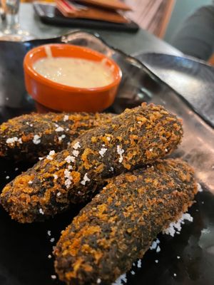 Appetizers - Spinach croquettes at The Green Affair - Saldanha in Lisbon