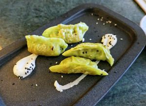 Vegetable gyozas at The Green Affair - Saldanha in Lisbon