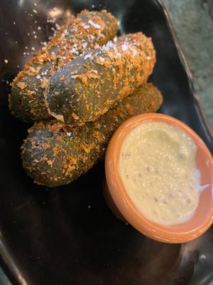 Croquetes de Espinafres. at The Green Affair - Saldanha in Lisbon